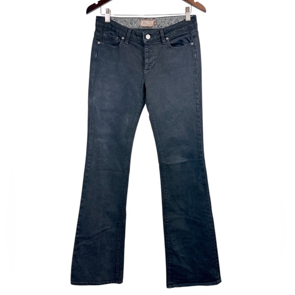Paige Skyline Women’s Distressed Black Classic Mid Rise Bootcut Jeans Size 28 - Picture 1 of 10